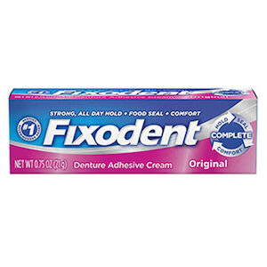 DENTURE ADHESIVE FIXODENT .75OZ 24/CS